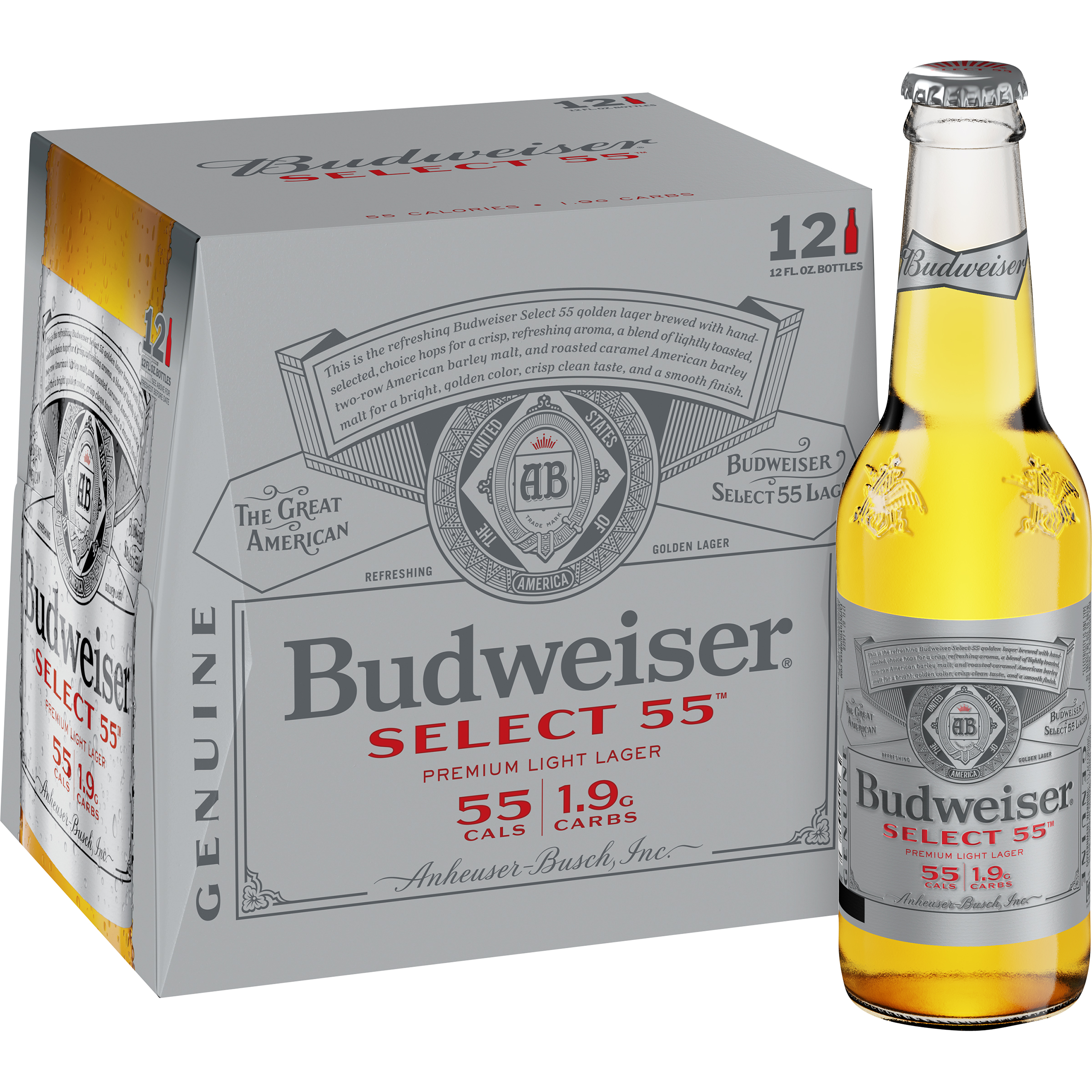 images/beer/DOMESTIC, IMPORTED BEER, OTHERS BEERS/Budweiser Select 55 12pk Nr.jpg